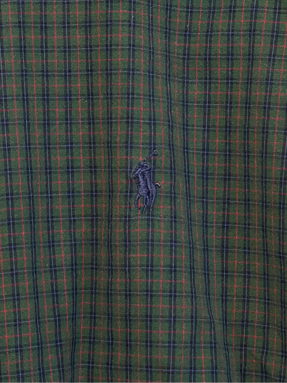Ralph Lauren Plaid Oversized Button Down Shirt Size Large XL Women’s Green Blue - Picture 5 of 8